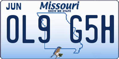 MO license plate OL9G5H