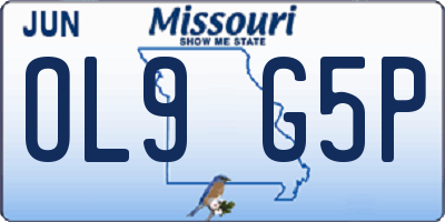 MO license plate OL9G5P