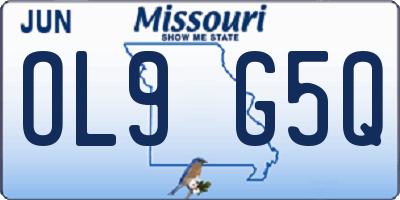 MO license plate OL9G5Q