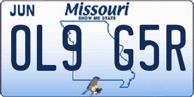 MO license plate OL9G5R