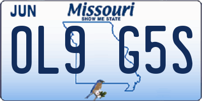 MO license plate OL9G5S