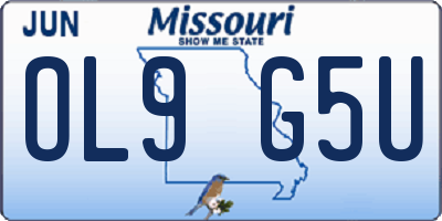 MO license plate OL9G5U