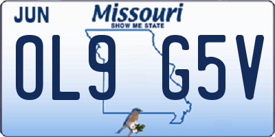 MO license plate OL9G5V