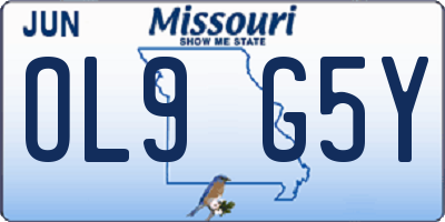 MO license plate OL9G5Y