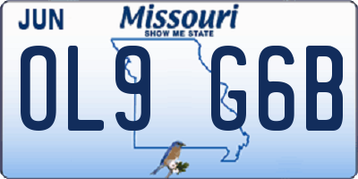 MO license plate OL9G6B