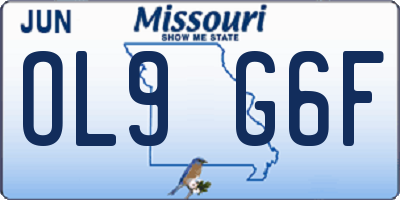 MO license plate OL9G6F