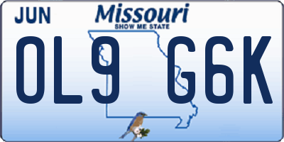 MO license plate OL9G6K