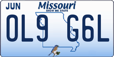 MO license plate OL9G6L