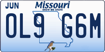 MO license plate OL9G6M