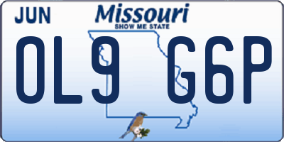 MO license plate OL9G6P