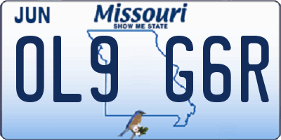 MO license plate OL9G6R
