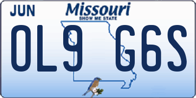 MO license plate OL9G6S