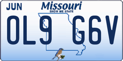MO license plate OL9G6V