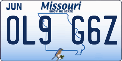 MO license plate OL9G6Z