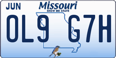 MO license plate OL9G7H
