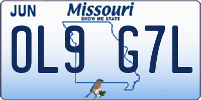 MO license plate OL9G7L