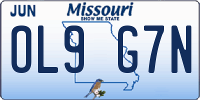 MO license plate OL9G7N