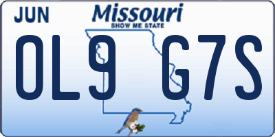 MO license plate OL9G7S