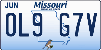 MO license plate OL9G7V