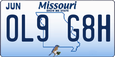 MO license plate OL9G8H