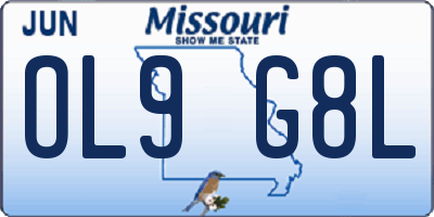 MO license plate OL9G8L