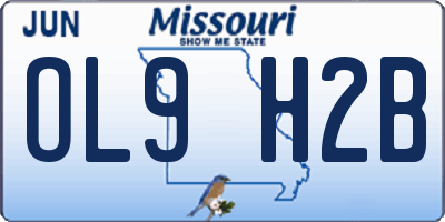MO license plate OL9H2B
