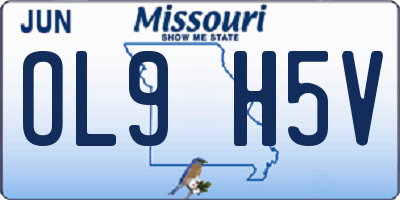 MO license plate OL9H5V