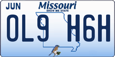 MO license plate OL9H6H