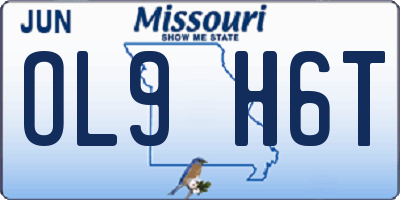 MO license plate OL9H6T