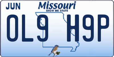 MO license plate OL9H9P