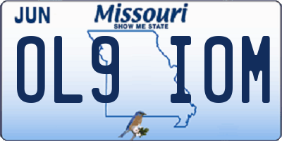 MO license plate OL9I0M