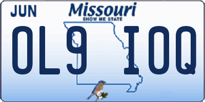 MO license plate OL9I0Q