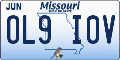 MO license plate OL9I0V