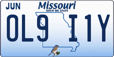 MO license plate OL9I1Y