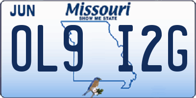 MO license plate OL9I2G