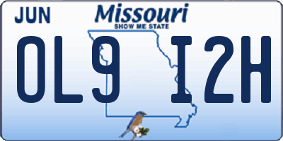 MO license plate OL9I2H