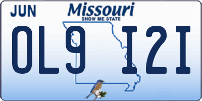 MO license plate OL9I2I