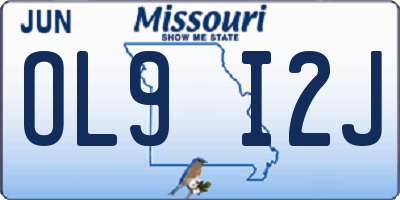MO license plate OL9I2J