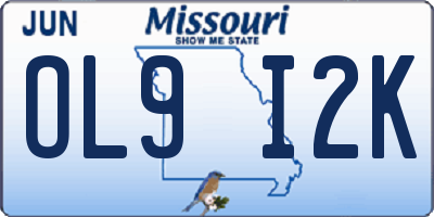 MO license plate OL9I2K