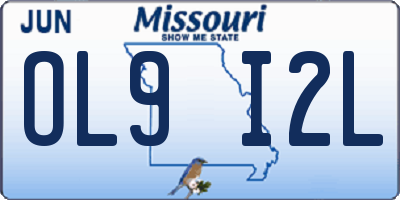 MO license plate OL9I2L