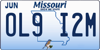 MO license plate OL9I2M