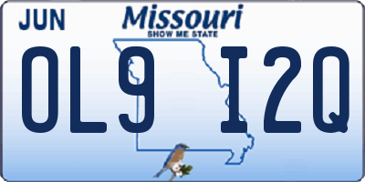 MO license plate OL9I2Q