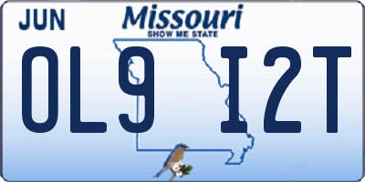 MO license plate OL9I2T