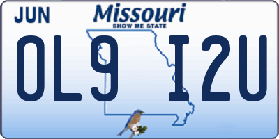 MO license plate OL9I2U