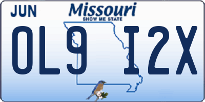 MO license plate OL9I2X