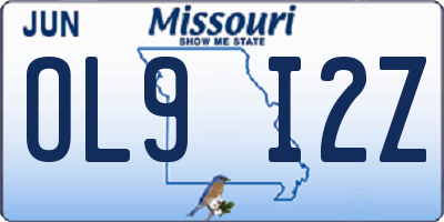 MO license plate OL9I2Z