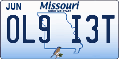 MO license plate OL9I3T