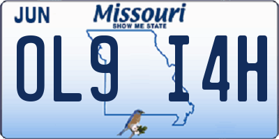 MO license plate OL9I4H
