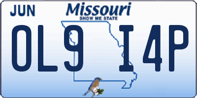 MO license plate OL9I4P