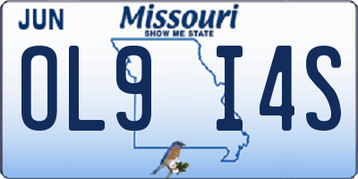 MO license plate OL9I4S